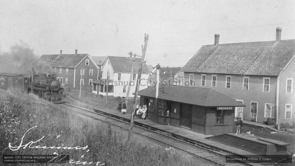 Postcard: Lowelltown railroad station, Skinner, Maine